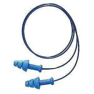 Howard Leight 25dB Reusable Flanged-Shape Ear Plugs; Corded, Blue, Universal