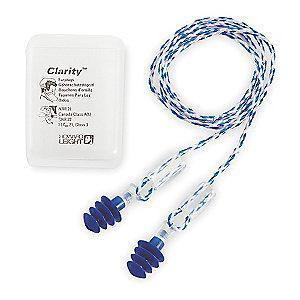 Howard Leight 21dB Reusable Flanged-Shape Ear Plugs; Corded, Blue, Universal
