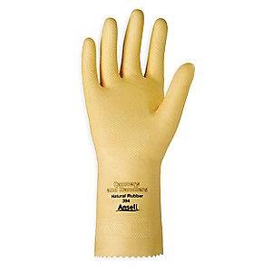 Ansell Chemical Resistant Gloves, Unlined Lining, Yellow, PR 1