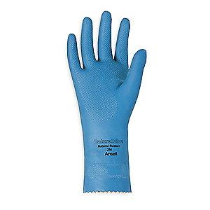 Ansell Chemical Resistant Gloves, Unlined Lining, Blue, PR 1