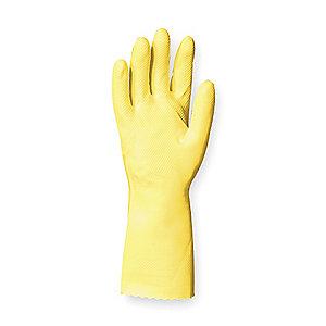 Ansell Chemical Resistant Gloves, Flock Lining, Yellow, PK 12