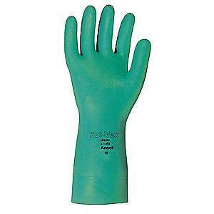 Ansell Chemical Resistant Gloves, Flock Lining, Sky Blue, PR 1