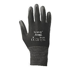 Ansell 13 Gauge Smooth Polyurethane Coated Gloves, Glove Size: L, Black
