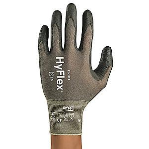 Ansell 13 Gauge Smooth Polyurethane Coated Gloves, Glove Size: 6, Silver