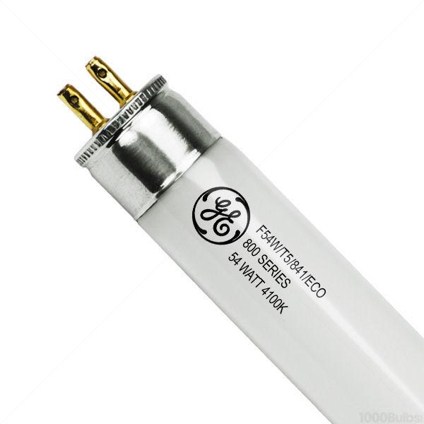GE 45-13/64" 54W Linear Fluorescent Lamp, T5, Miniature Bi-Pin (G5), 4800 lm