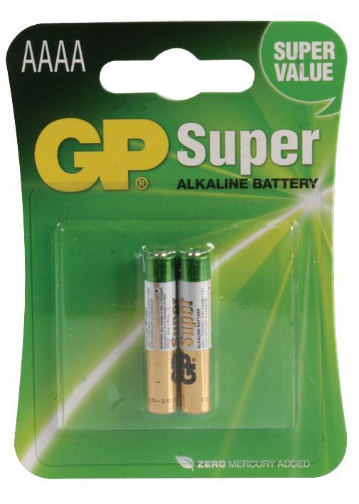 GP Super Alkaline AAAA Batteries 2 Pack