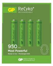 GP ReCyko+ NiMH Rechargeable AAA Batteries 950mAh 4 Pack