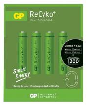 GP ReCyko+ NiMH Rechargeable AAA Batteries 400mAh 4 Pack