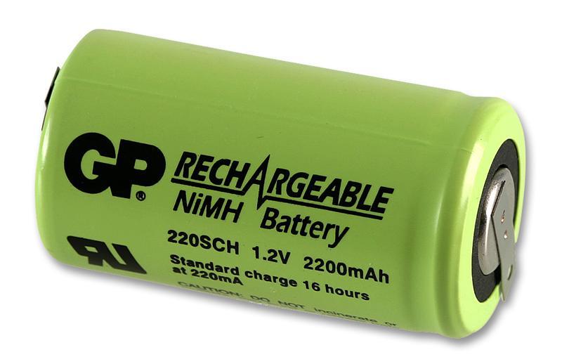 GP Industrial NiMH Rechargeable Sub C Battery 2.2Ah Tagged