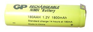 GP Industrial NiMH Rechargeable AA Battery 1.8Ah Tagged
