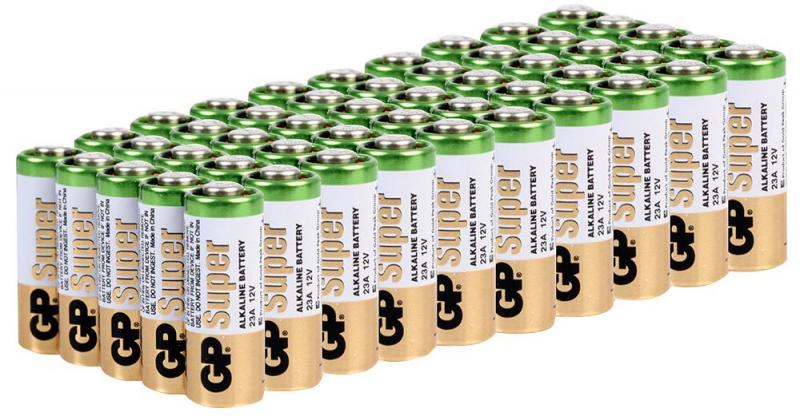 GP High-Voltage Super Alkaline 12V Batteries 50 Pack (Bulk)