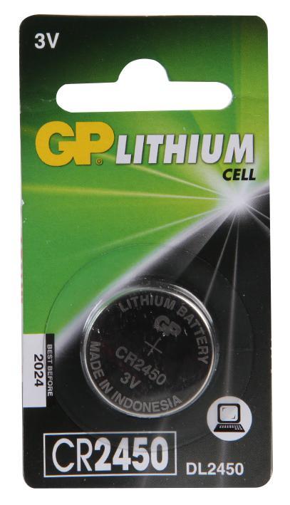 GP CR2450 Lithium Button Cell 3V Battery