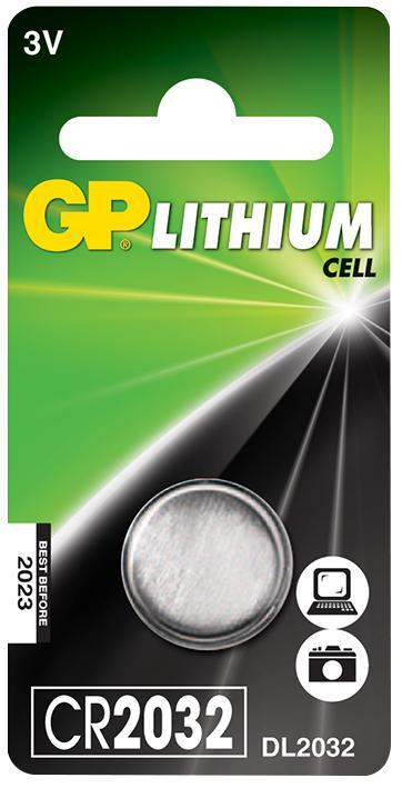 GP CR2032 Lithium Button Cell 3V Battery