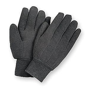 Condor Cotton Jersey Gloves, Knit Cuff, 8 oz, Brown, S, PR 1