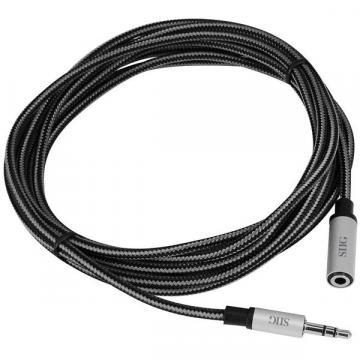 SIIG Woven Fabric Braided 3.5mm Stereo Aux Cable (M/F) - 3M