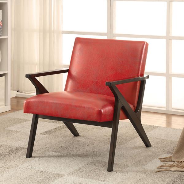 Furniture of America Zelina Modern Leatherette Accent Chair