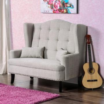 Furniture of America Vierre Romantic Wingback Tufted Loveseat Bench