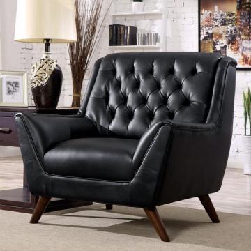 Furniture of America Valentino Mid-Century Modern Bonded Leather Club Chair