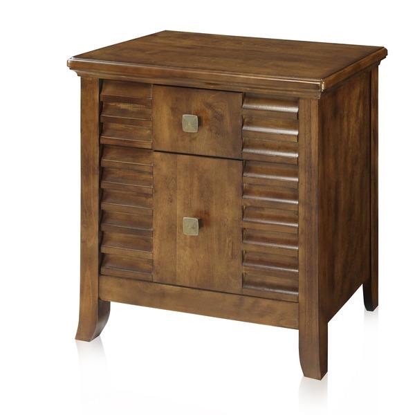 Furniture of America Tyrenia 2-drawer Walnut Finish Nightstand