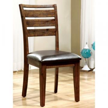 Furniture of America Tobiath Rustic Dark Oak Dining Chair (Set of 2)
