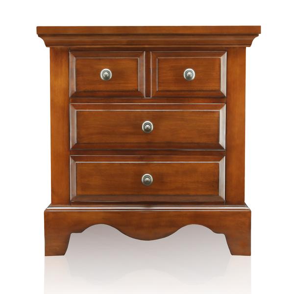 Furniture of America Springbay Light Walnut 3-drawer Nightstand