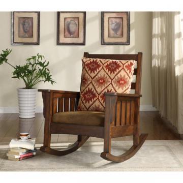 Furniture of America Rosewood Dark Oak Rocking Accent Chair