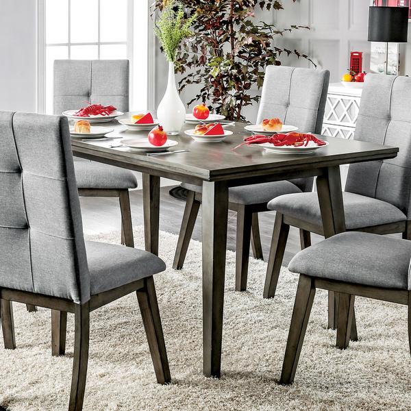Furniture of America Remi Mid-Century Modern Angular Grey Dining Table