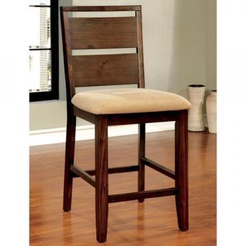 Furniture of America Montelle Dark Oak Counter Height Dining Chair (Set of 2)
