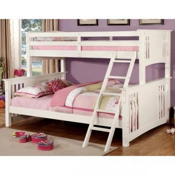 Furniture of America Mission Style Junior Twin XL over Queen Bunk Bed