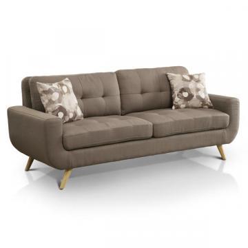 Furniture of America Merra Contemporary Tufted Mocha Upholstered Sofa