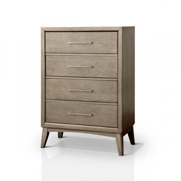 Furniture of America Meric Mid-century Modern Grey 4-drawer Chest