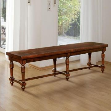 Furniture of America Lumin Rustic Country Style Brown Cherry Dining Bench