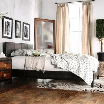Furniture of America Kutty Queen Padded Leatherette Platform Bed