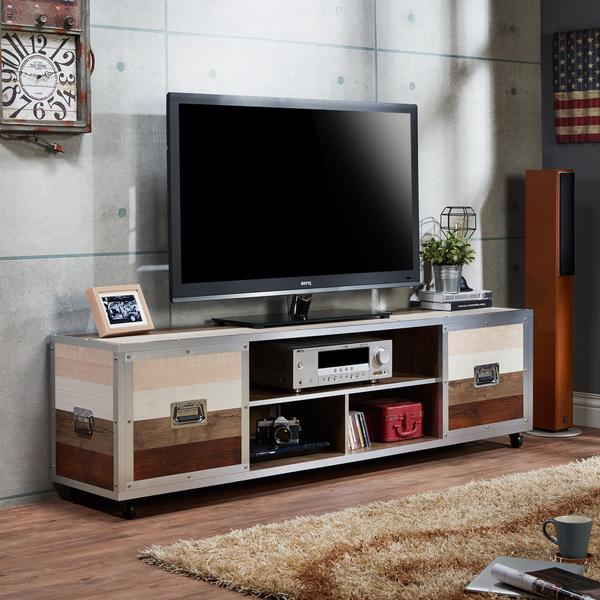 Furniture of America Kenzy Contemporary Industrial 70” Entertainment TV Stand