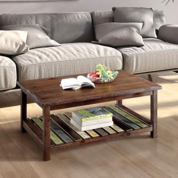 Furniture of America Katrine Country Style Slatted Brown Cherry Coffee Table