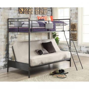 Furniture of America Herman Industrial Antique Black Twin/Futon Loft Bunk Bed
