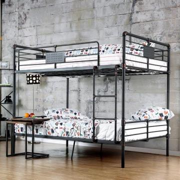 Furniture of America Herman Industrial Antique Black Full over Full Bunk Bed