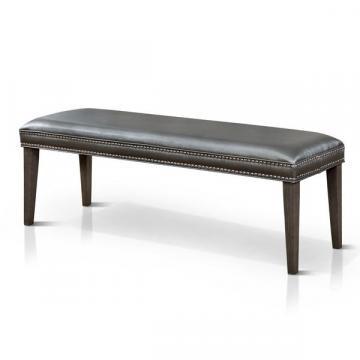 Furniture of America Galleri Contemporary Grey Leatherette Dining Bench