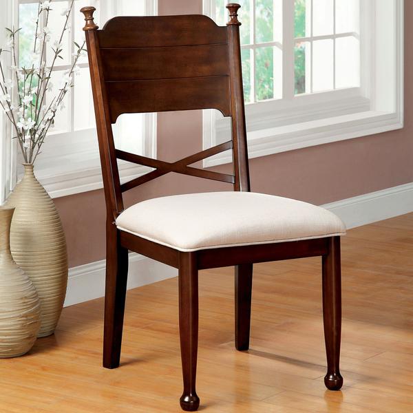 Furniture of America Descani Brown Cherry Side Chair (Set of 2)