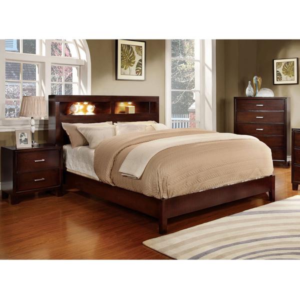 Furniture of America Clement 2-piece Platform Bed with Nightstand Set