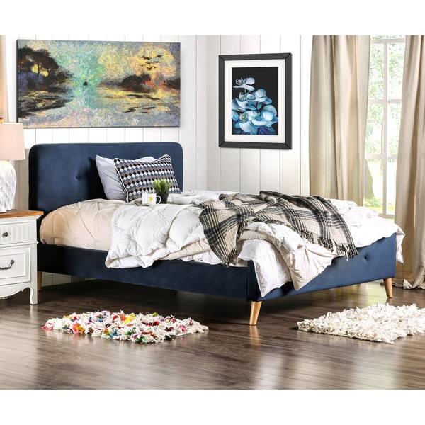 Furniture of America Celene Mid-century Modern Tufted Full Bed