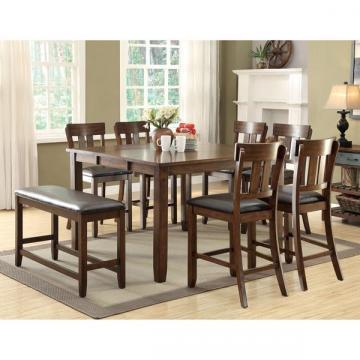 Furniture of America Casington Rustic Oak Counter Height Dining Table