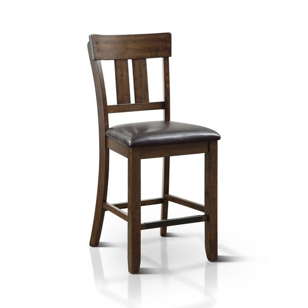 Furniture of America Casington Rustic Oak Counter Height Chair (Set of 2)
