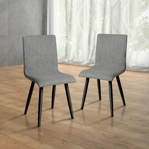 Furniture of America Bradensbrook Grey Upholstered Side Chair (Set of 2)