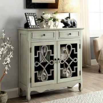 Furniture of America Bellen Antique Light Grey 2-shelf Storage Cabinet