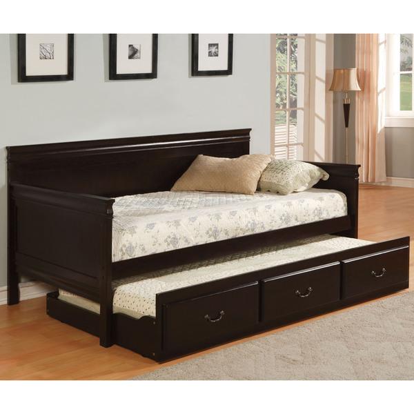 Furniture of America Bausine English Style Platform Daybed with Trundle