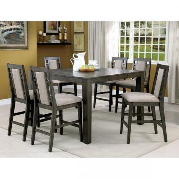 Furniture of America Basson Rustic 7-piece Grey Counter Height Dining Set