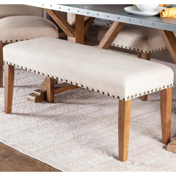 Furniture of America Aralla Upholstered Dining Bench