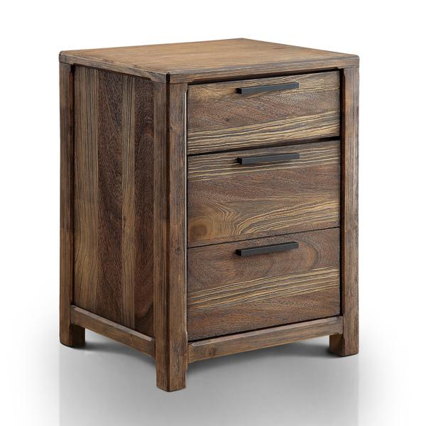 Furniture of America Amber Contemporary Rustic 2-drawer Nightstand