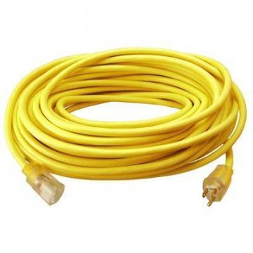 Master Electrician Extension Cord, 12/3, SJTW Yellow Round Vinyl, 25 Foot